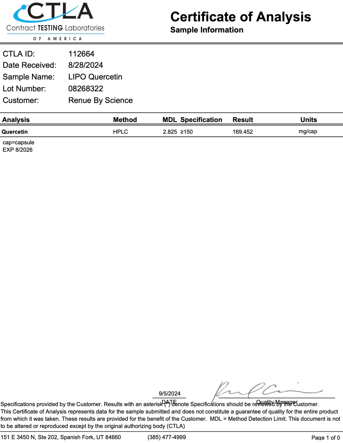 Quercetin (Liposomal) 90 Ct.