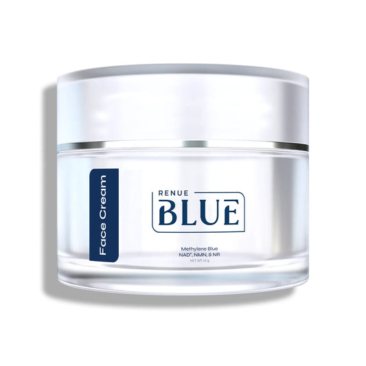 Renue Blue™ Face Cream with Methylene Blue, NAD⁺, NMN, NR (Liposomal)