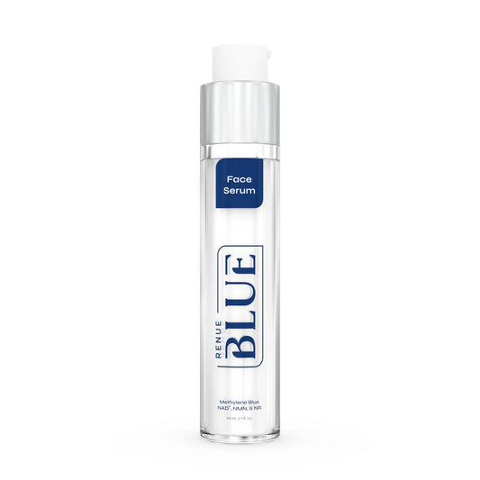 Renue Blue™ Face Serum with Methylene Blue, Glutathione, NAD⁺, NMN, NR (Liposomal)