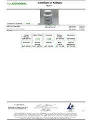 Hesperidin certificate of analysis by TL Labs page 1