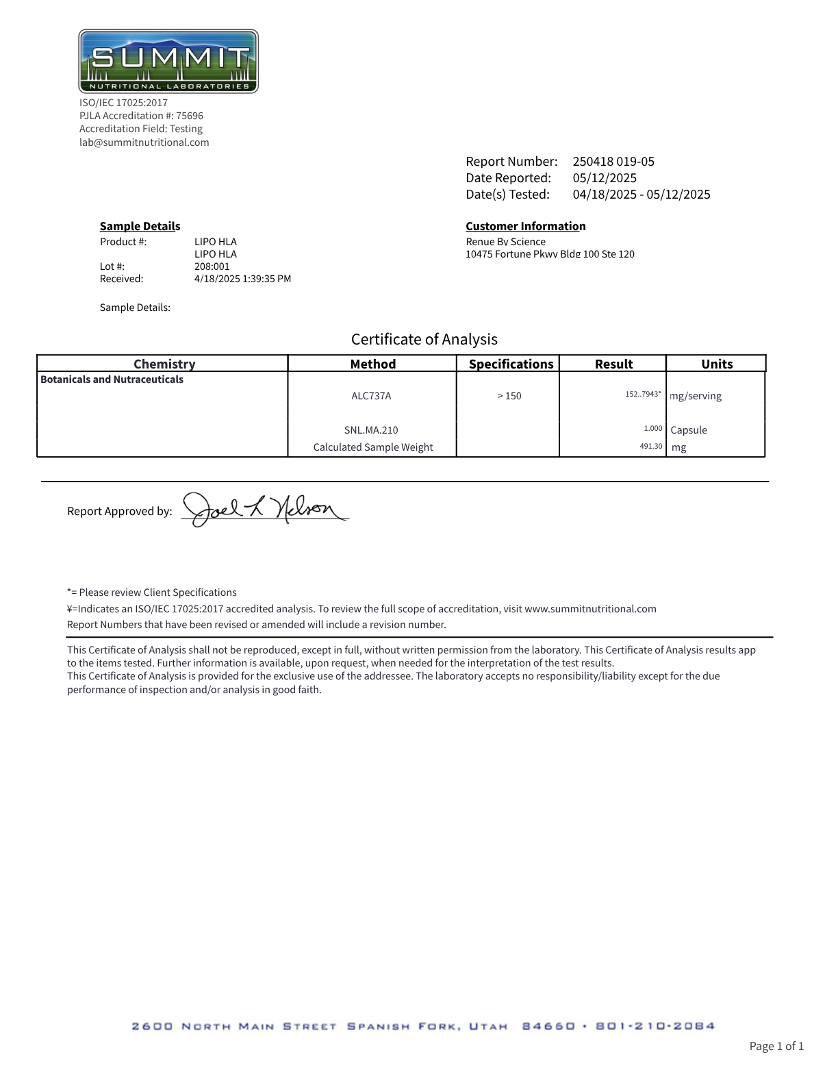 HLA - Hyaluronic Acid (Liposomal) 90 Ct.